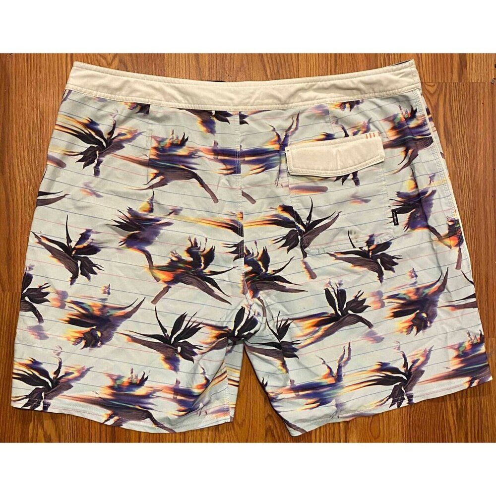 O'Neill Board Shorts Mens 40 7" Floral Blur Beach Swim Trunks Drawstring Pocket - Picture 2 of 6